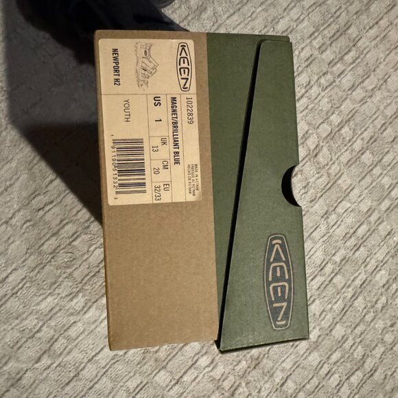 Boy's' Keen Newport H2 Sandals in Magnet/Brilliant Blue Size 1 - Picture 6 of 6